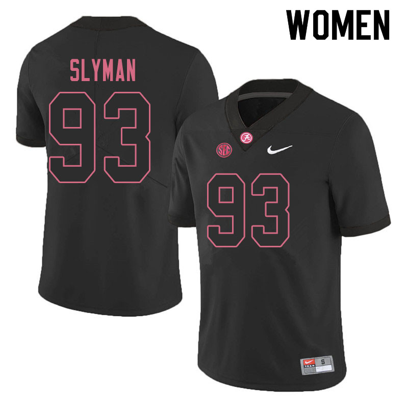 Women's Alabama Crimson Tide Tripp Slyman #93 2019 Blackout College Stitched Football Jersey 23AK075VC